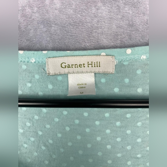 Garnet Hill Polka‎ Dot Modal Cotton Women Top Size M - Picture 3 of 7